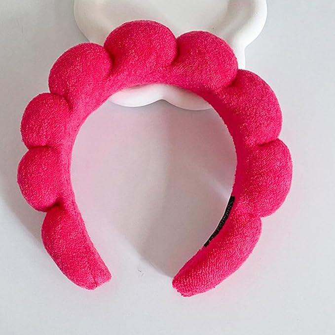 Spa Headbands for Washing Face Makeup Skin Care Headband Women Bubble Facial Beauty Headbands Puffy Shower Towel Band Hair Headband