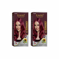 Creme Hair Color Permanent Hair Dye Color - With Improved Creme Formula for Gray Coverage Ammonia Free Hair Color Dye for Rich Bright Long lasting (Burgundy, 3.04 Fl Oz) - Pack Of 2