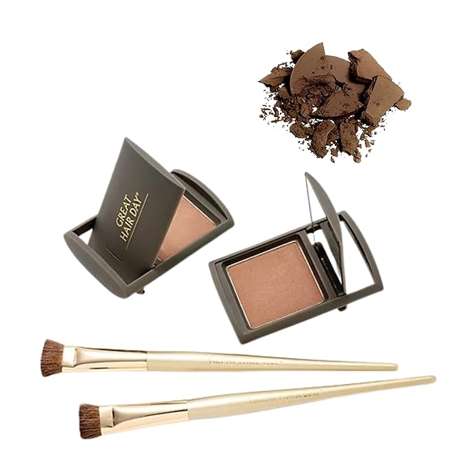 Joan Rivers Great Hair Day Root Touch Up Powder Duo - Fill-in Powder for Thicker, Fuller Looking Hair (Red)