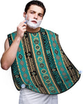 Strong Suction Cup Beard Grooming Bib, Non-Stick Hair Catcher, Waterproof, for Shaving, Tribal Navajo Aztec Geometric Ethnic Pattern