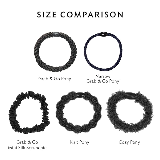 Beige & White Hair Ties for Thick Hair, Grab & Go Pony Tube, 15 Pack, White Chocolate, Thick No-Crease Bands with Strong Hold, Damage-Free Design, Soft Neutral Pack | L. Erickson.