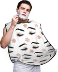 Waterproof Beard Trimming Bib, Non-Stick Hair Catcher for Men Shaving, Grooming Apron for Husband Dad, Rose Gold Women Eyes Eyelash Shave Bib