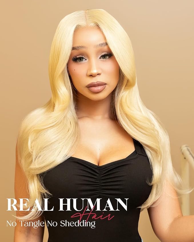 28 Inch Wear And Go Glueless 613 9x6 HD lace front wig Human Hair Pre Plucked Pre Cut For Beginners Human Hair 180% Density Body Wave Lace Front Wigs No Glue Pre Cut 3 Seconds To Wear Glueless Wig