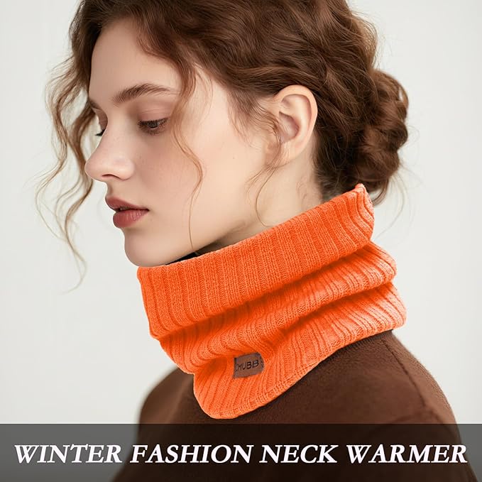 Neck Warmer Gaiter, Winter Fleece Lined Face Mask Scarf for Men Women, Thick Warm Cold Weather Running Ski Neck Cover
