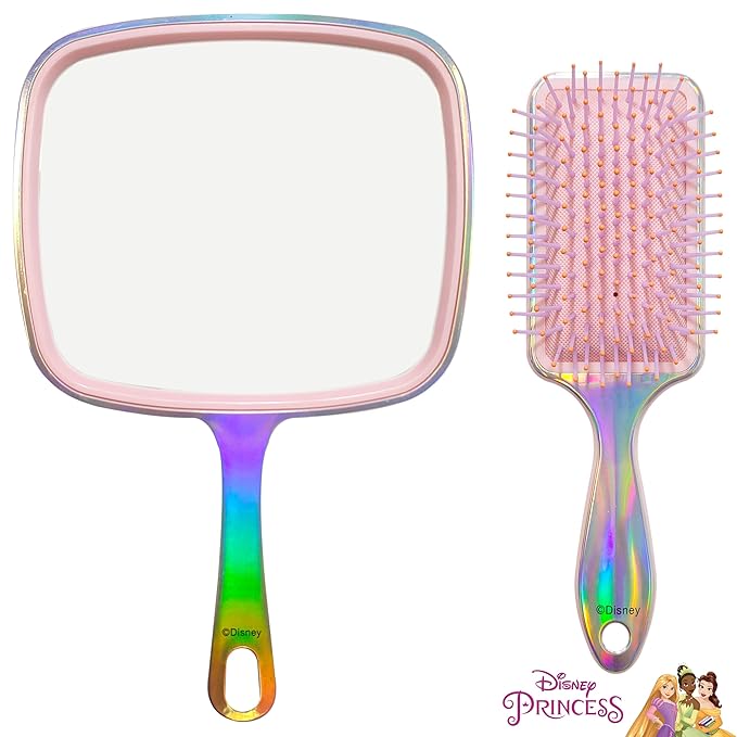 LUV HER Disney Princesses Spa Set for Girls Age 3+ - Includes Paddle Hair Brush and Hand Mirror featuring Snow White - Imaginative Play and Self-Care - Develops Creativity and Fine Motor Skills