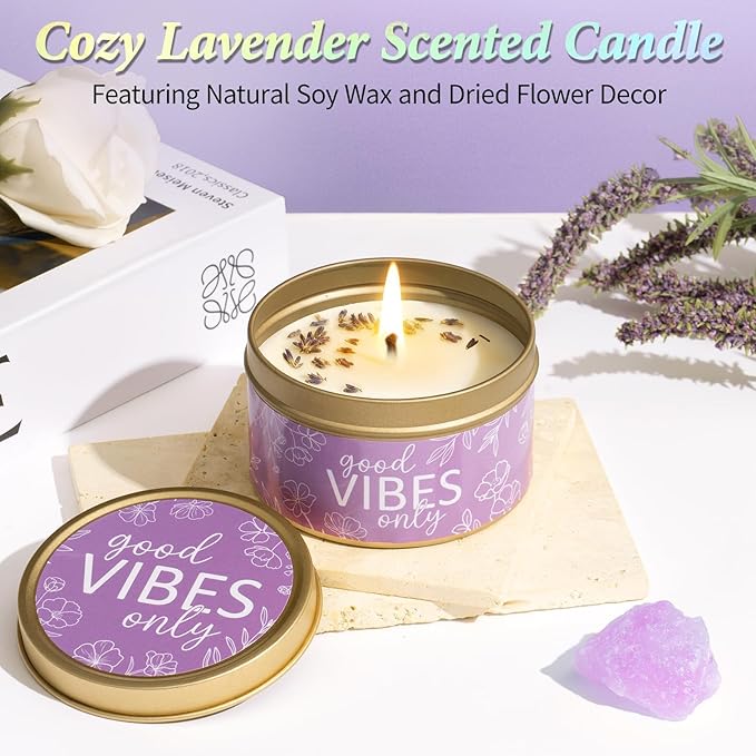 Spa Gifts for Women Bath Gift Set, Lavender Relaxing Spa Gift Baskets Home Bath Set Self Care Kit Care Package Thank You Christmas Birthday Gifts for Women Mom Her Friend Sister Teen Girl Wife Grandma
