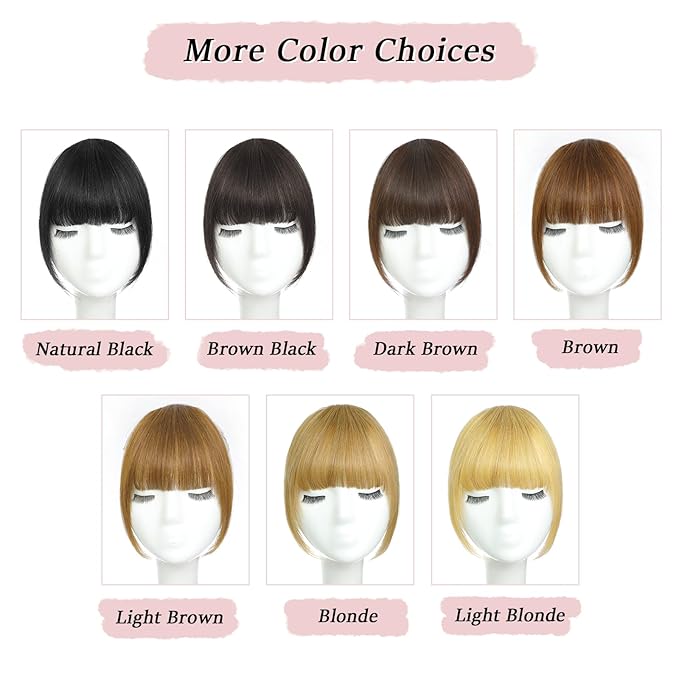 Clip in Bangs Real Human Hair Light Blonde French Bangs Fringe with Temples Thick Curtain Bangs Clip on Bangs Curved Fake Bangs Hairpieces for Women for Daily Wear