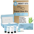 H2O Therapy Amenity Kit | Hotel Bulk Toiletries | 0.85 oz Shampoo, Conditioner, Lotion, Body Wash, Body Bar Soap for Guest Hospitality Vacation Rentals | 15 Sets/Case