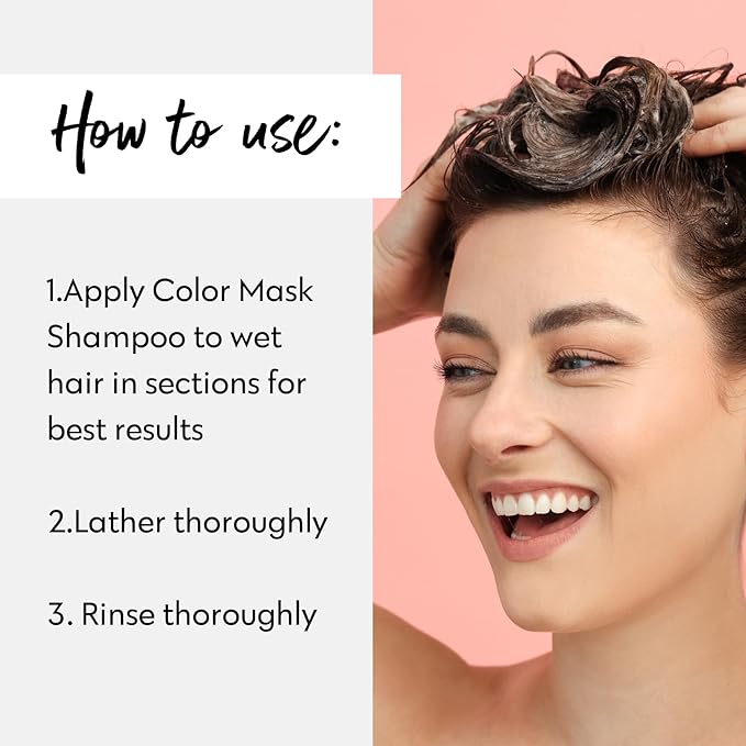FOUR REASONS Hair Color Shampoo (8 Colors) - Sulfate Free Rich Brown Hair Toner - Color Depositing Shampoo for Color Treated Hair, Vegan, 8.45 Fl Oz (Chocolate/Brown)