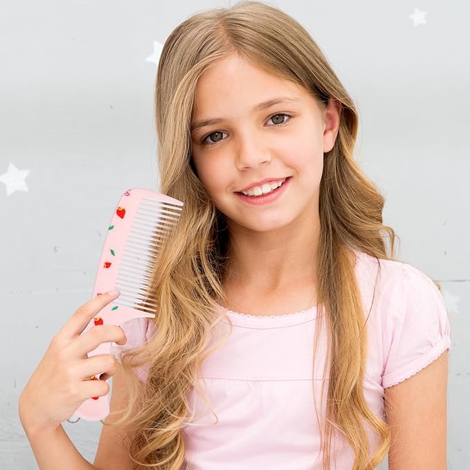 6Pcs Baby Comb Set, Small Cute Fine Tooth Toddler Comb & Rat Tail Baby Combs for Styling, Plastic Parting Combs for Girl Wet Dry Hair