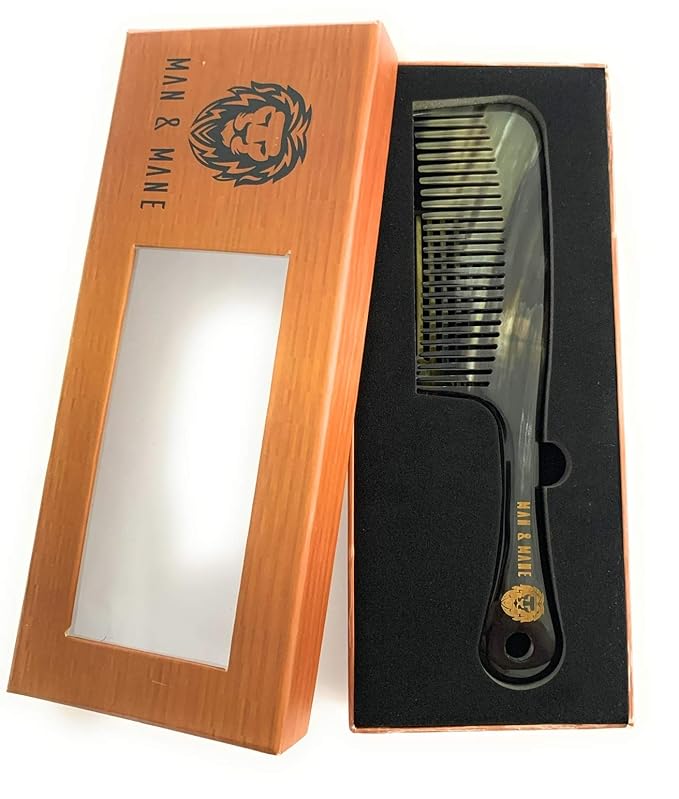 Premium Handmade 100% Oxhorn Anti-static Detangling Styling and Hair Pick Combs Combo Pack for Women & Men