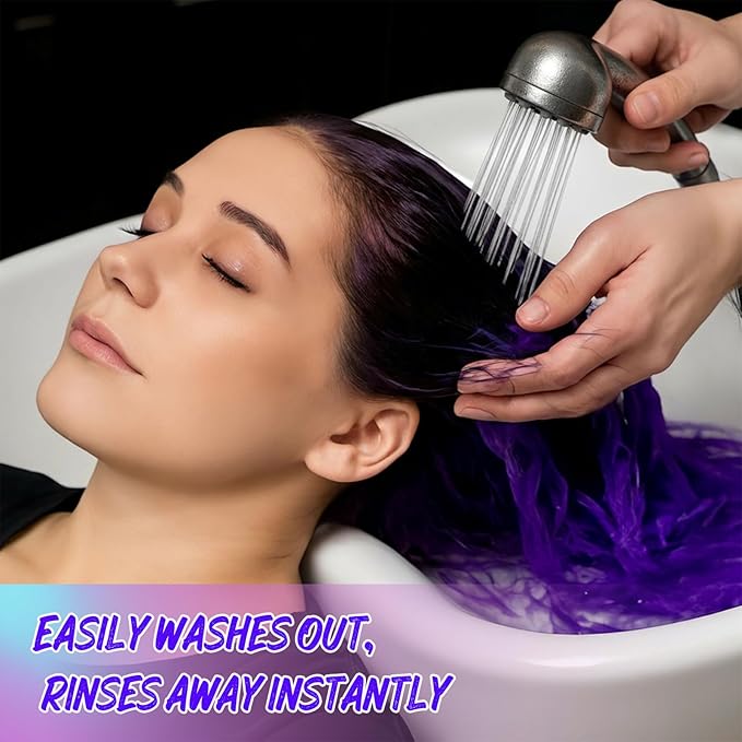 6 Colors Temporary Hair Color Wax for Christmas Party-Green Purple Orange Pink Red Blue Washable Dye for Kids, Men&Women | Stocking Stuffers | Non-Sticky Hair Dye Wax for Cosplay Party&Daily Fun(4 oz)