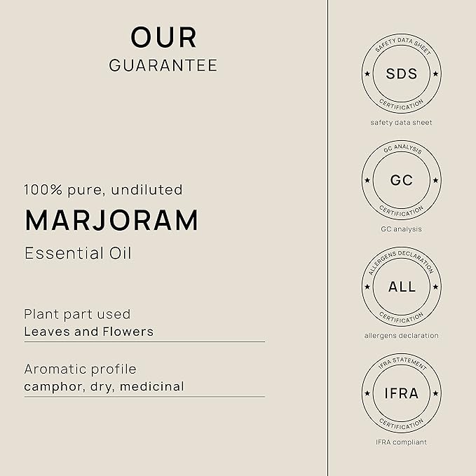 VINEVIDA Marjoram Essential Oil - Gallon Marjoram Oil Undiluted - Bulk Gallon Essential Oil for Soap Making & DIY Candle Scents - 8 lbs