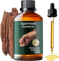 Agarwood Essential Oil, Mumianhua Natural Aromatherapy Agarwood Oil for Aromatherapy, Diffuser, Spray, Skin, Hair Care, Massage, Soap, Candle Making, Perfume 3.38 Fl Oz
