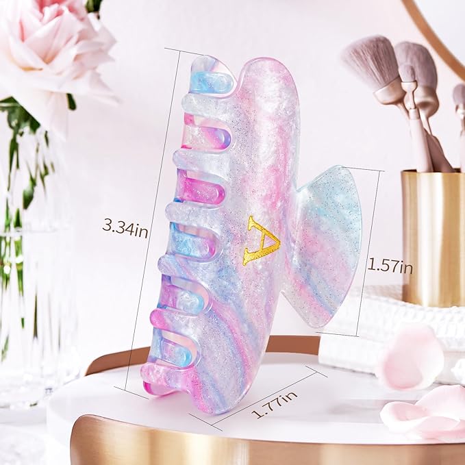 Christmas Gifts for Women Teen Girls - Stocking Stuffers Cute Hair Clips Initial Claw | Birthday Gifts | Bridesmaid Gift | Preppy Trendy Stuff Personalized Hair Claws Accessories - Lavender,A
