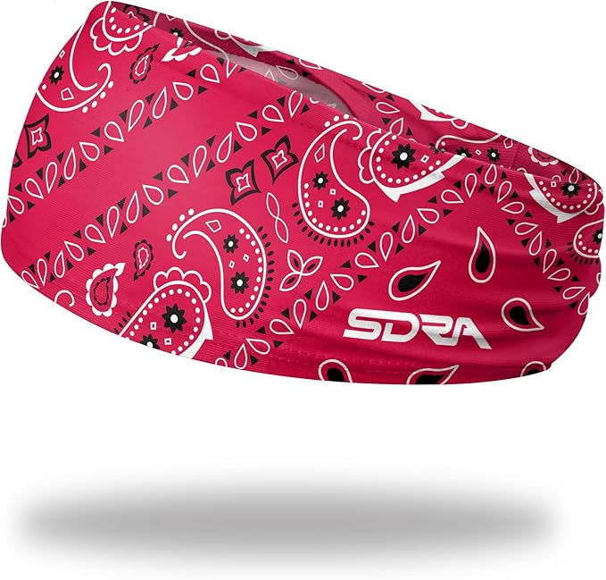 Suddora Paisley Print Bandana Headband, Multi-sport Boho Style Bandana, Non-slip Fabric, Unisex Head Accessory for Bikers