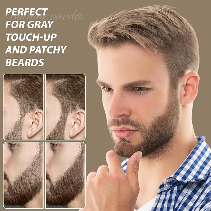 2 Pack Hairline Powder for Women and Men, Used to Root Touch Up Hair Color, Thinning and Gray Hair Coverage and Bald Spots Coverage, Light Coffee