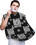 Beard Bib Apron for Men Shaving, Waterproof Non-Stick Hair Catcher with Suction Cups, Grooming Essential for Dad Husband, Black People Lives Matter Shave Bib