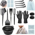 21Pcs Hair Dye Kit Professional Hair Coloring Products with Hair Dye Brush, 350ml Hair Color Bowl, Hair Clips, Applicator, Earcover for Salon Bleaching & Hair Coloring at Home