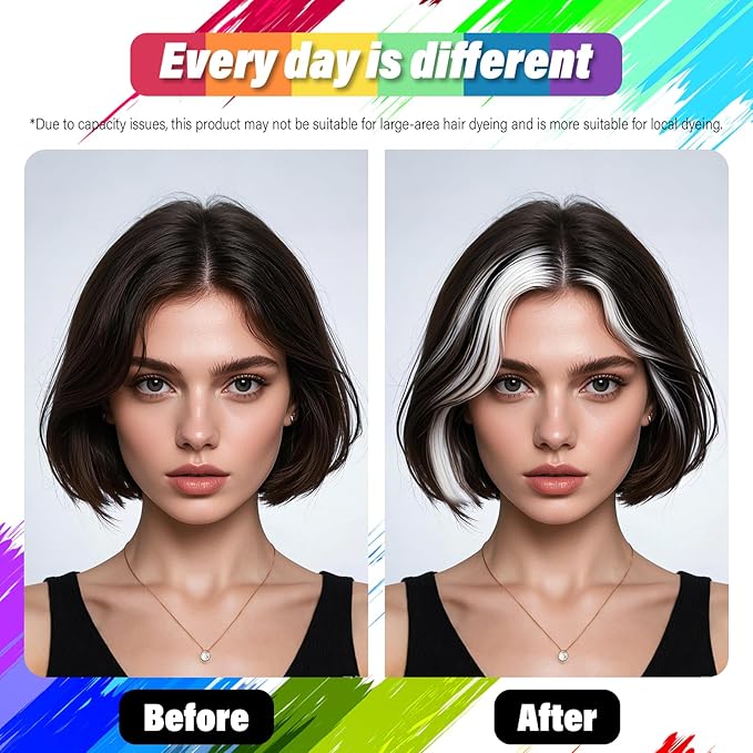 Halloween Hair Spray,Temporary Hair Color Spray for Women Kids Men,Washable Hairspray,Colored Hair Spray,Color Hairspray for Halloween,Party,Cosplay,Christmas Day (03#White)