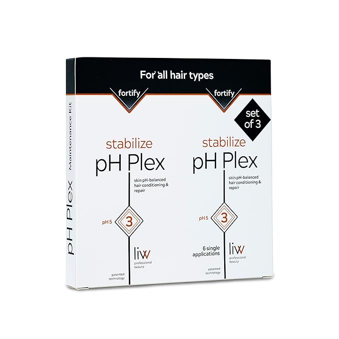 pH Plex Stabilize: Nourishing Hair Mask - Fortifies Effects Between Coloring & Bleaching - Salon Quality Results at Home - Maintenance Kit (3 Double Sachets)