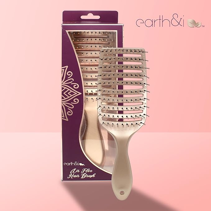 Earth & I Rosegold Hair Brushes for Women, Pink Hairbrush, Rose Gold Women Hair Brush, Kids Hairbrush, Brushes and Combs, Detangling and Styling (Vented)