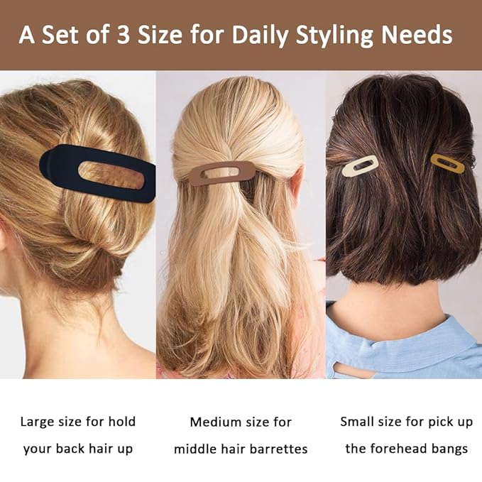 Large Duck Billed Banana Clips, Ahoney 12 Pack Alligator Hair Clips for Thin Thick Hair - 3 Sizes Lay Flat Styling Accessories for Women (Neutral)