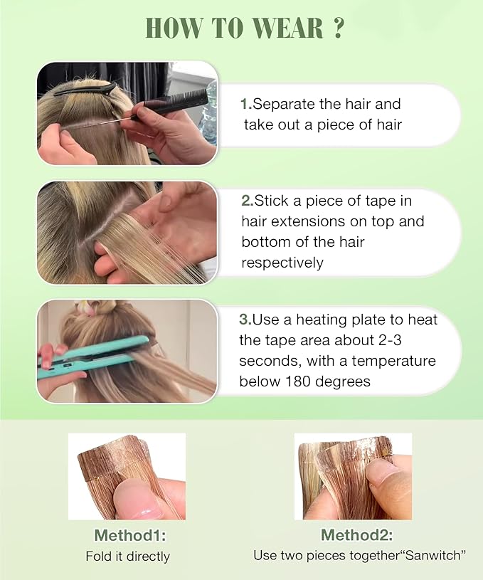 SURNEL Tape in Hair Extensions Human Hair 18inch Natural Black to Chocolate Brown and Caramel Blonde Tape in Hair Extensions 20pcs 50g(#1B/4/27-18)