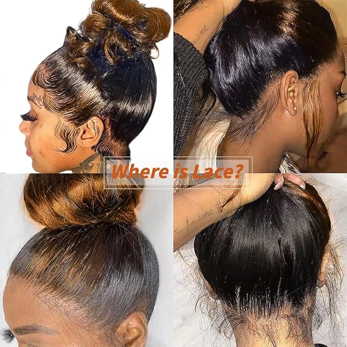 200% Density Full 360 Lace Front Wigs Human Hair 1B/30 Ombre Lace Front Wig Glueless 360 Wigs Human Hair Pre Plucked With BabyHair Body Wave Lace Frontal Human Hair Wigs For Women Balayage Wig 26Inch