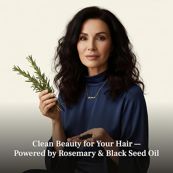 PUREANCE Hair Therapy - Hair Growth Oil for Dry & Frizzy Hair - Scalp Serum for Women & Men - With Aloe Vera Gel, Castor, Argan, Black Seed, Rosemary & Peppermint Essential Oils & More - 2 Fl OZ