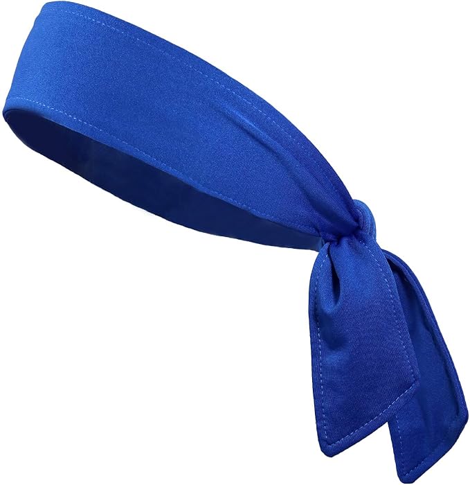 Kenz Laurenz Headbands Tie on Headband for Women Men Running Athletic Hair Head Band Elastic Sports Sweat Basketball Sweatband Stetchy Yoga Workout Sweatbands Adjustable Non-Slip Moisture Wicking