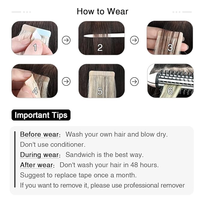 SUYYA Tape in Hair Extensions Human Hair Kinky Straight Tape in Extensions Natural Black 20 Inch Skin Weft 50g/Pack 20PCS Tape INS for Women (#1B Natural Black)
