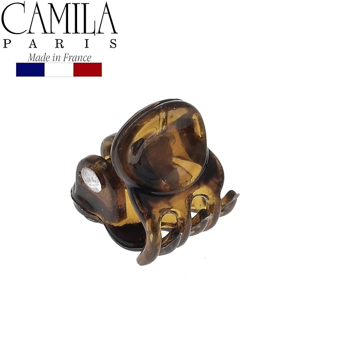 Camila Paris AD115/6 French Hair Clip for Women, Set of 6 Extra Small Girls Hair Claw Clips Jaw Fashion Durable Styling Hair Accessories for Women, Strong Hold No Slip Grip, Made in France
