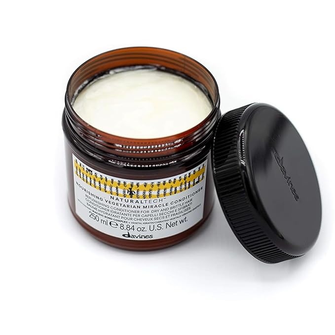Davines Naturaltech NOURISHING Vegetarian Miracle Conditioner, Moisturize And Hydrate Brittle And Unstructured Hair, Add Softeness While Brightening, 8.84 oz.