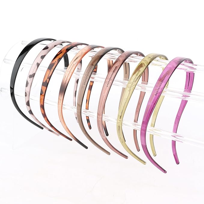 CAVETEE Headbands for Glasses Wearers, 8 Pack Womens Headbands for Glasses Wearers Non Slip Elastic Hairbands Cute Hair Accessories for Women & Girls