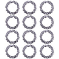 12Pcs Satin Scrunchies, Silver Gray Satin Hair Ties Elastic Hair Bands Ponytail Holder Hair Accessories for Women Girls