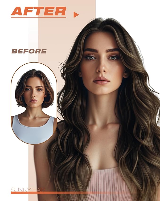 Sunny Hair Tape in Hair Extensions Human Hair 12 Inch Hair Extensions Real Human Hair Tape in Extensions for Women Darkest Brown Ombre Medium Brown Balayage Remy Hair Straight Skin Weft 40pcs 60g
