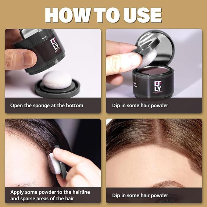 Root Touch Up Hair Color Powder For Concealing Hair Loss and Thinning, Gray Hair Shadow Powder Root Cover Up Hairline Powder For Women Men Eyebrows, Beard Line (Blonde, 0.35Ounce)