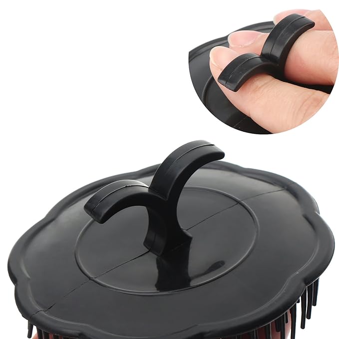 Segbeauty Mens Shampoo Brush, 4pcs Scalp Massage Brushes, Massage Hair Brush Floriated Shower Comb for Deep Cleaning Hair Men's Hand Brush Plastic Growth Beard Brush Pet Grooming Round Palm Brush