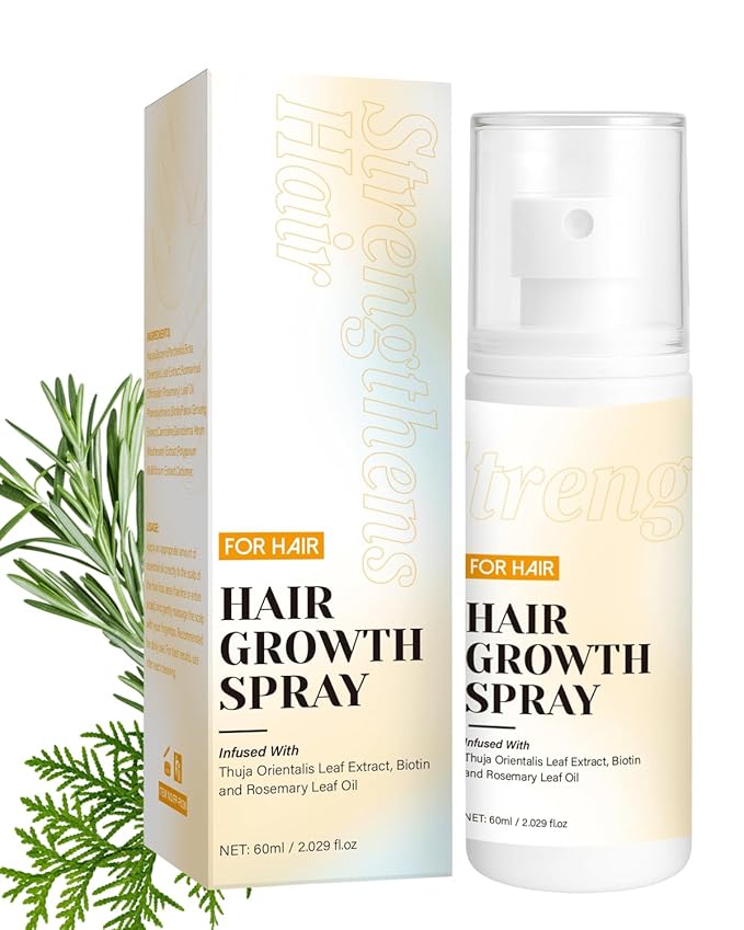 Hair Growth Spray, Hair Growth Oil Spray, with Biota Orientalis, Rosemary Oil & Biotin, Strengthens Hair Roots, Prevent Hair Thinning & Loss, Thicker Fuller Hair for Women & Men (1 pack, 3% Rosemary)