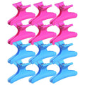 Ondder Blue Hot Pink Butterfly Hair Claw Clips for Styling, Sectioning, Makeup, Pro Hair Clamp Clips for Women, Girls