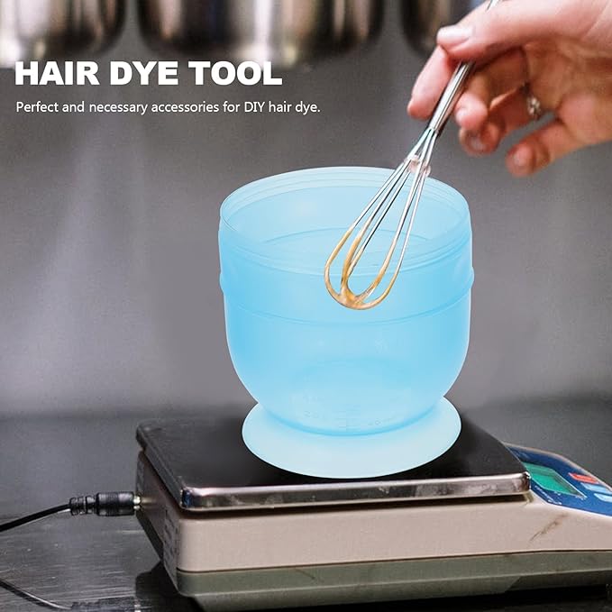 Thickened Hair Dye Mixing Bowl Plastic Hair Color Bowl for Home and Salon Use Blue