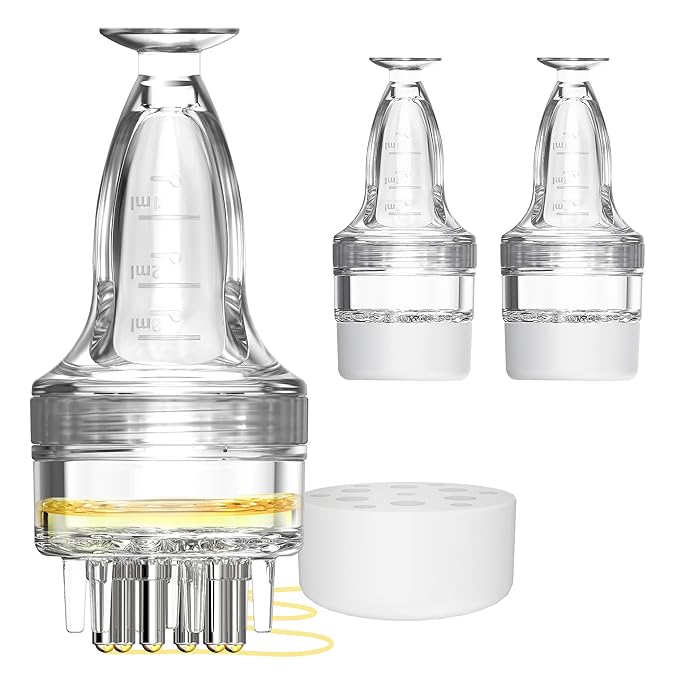 2 PCS Minoxidil Applicator, Quick Efficient Apply No Messy Hair Serum Applicator Small Minoxidil Applicator Tool, Hair Applicator Bottle Minoxidil Brush Scalp Applicator Comb Dedicated to Minoxidil