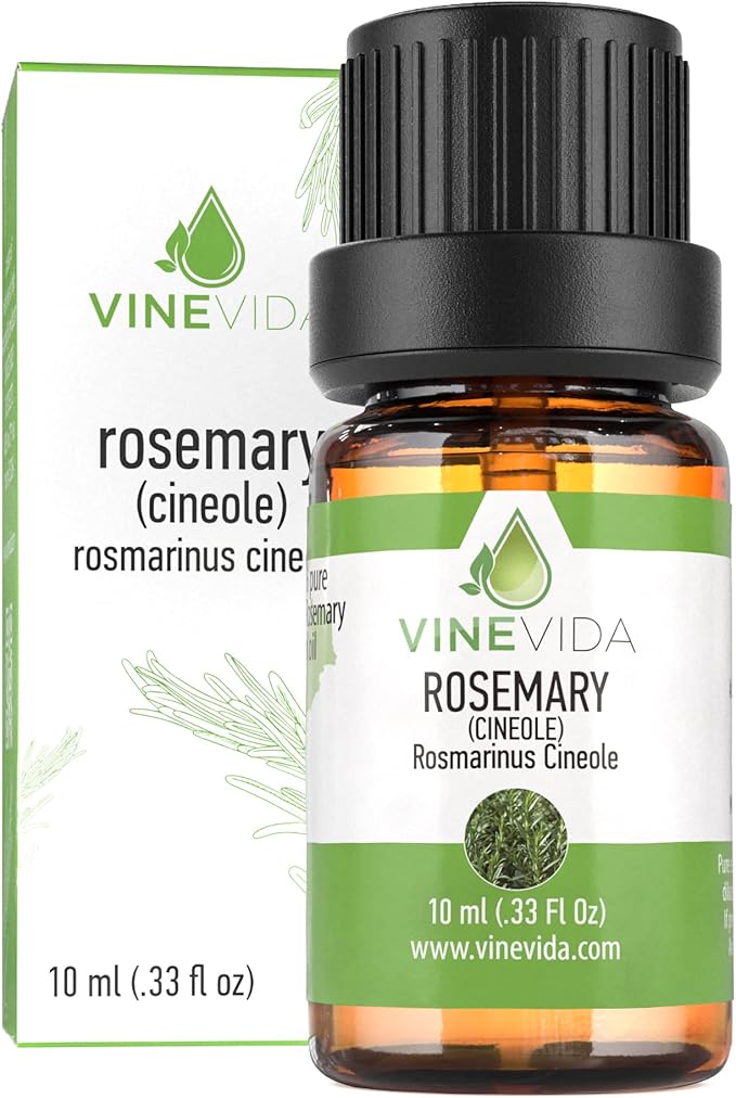 VINEVIDA Rosemary Essential Oil 10 mL - Pure, Undiluted Rosemary Oil for DIY Candle Scents and Soap Making - 10 mL Essential Oil for Safe Use