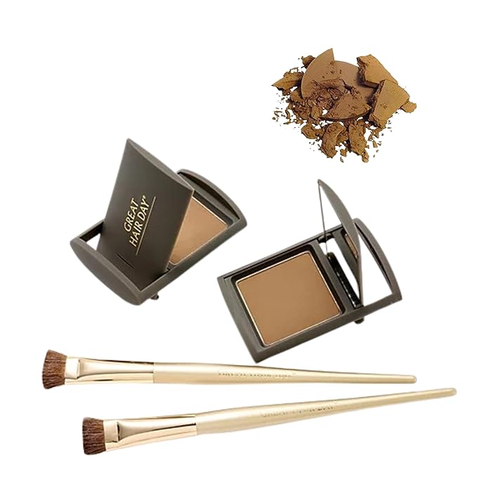 Joan Rivers Great Hair Day Root Touch Up Powder Duo - Fill-in Powder for Thicker, Fuller Looking Hair (Ash Blonde)