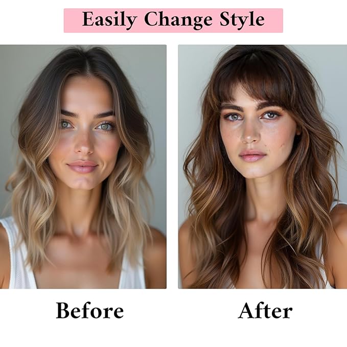 SEGO 100% Real Human Hair Toppers, with Air Bangs, Silk Base 150% Density, Clip in Topper, 2.7”x5.1”, HairPieces for Women, with Thinning/Hair Loss Cover Gray