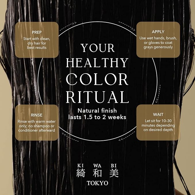 Color Treatment for Gray Coverage – Subtle, Gradual Semi-Permanent Hair Color – Hydrating, Sulfate-Free, Ammonia-Free, Vegan Color Depositing with 31 Botanical Extracts (Dark Brown)