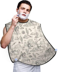 Beard Trimming Catcher Apron, Waterproof Non-Stick Grooming Bib for Shaving, Ideal for Men Dad Father’s Day, Western Desert Cowboy Riding Horses Shave Bib