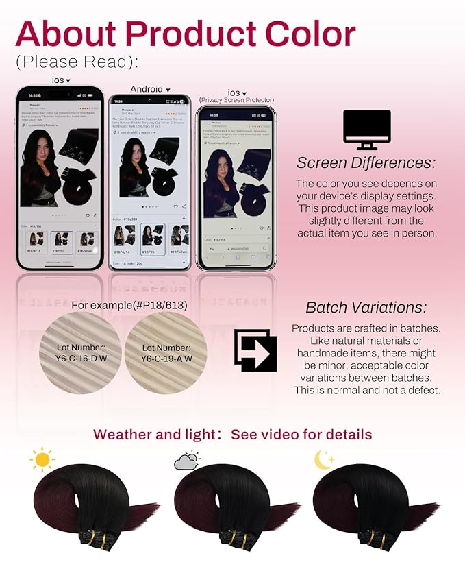 Moresoo Wine Red Hair Extensions Real Human Hair Clip ins Ombre Black to Burgundy Clip in Human Hair Extensions Short Balayage Black to Dark Red Double Weft for Women Straight 80g/5pcs 12 inch