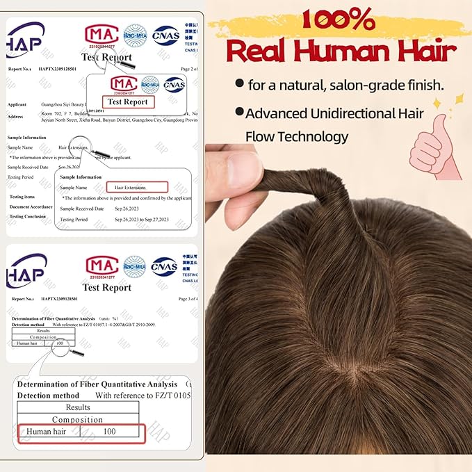 Rich Choices Human Hair Toppers for Women-100% Real Remy Hair Topper No Bang-Upgraded 150% Density 9 * 12CM Lace Base-Clip in Hairs Topper for Thinning Hairs-12Inch #2 Dark Brown